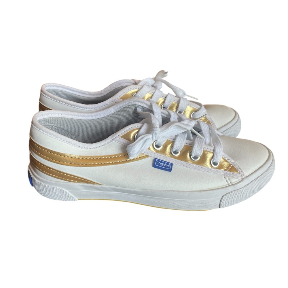 NWOT Croydon White and Gold Sneakers Size 7